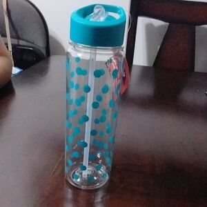 Teal Polka Dot Water Bottle